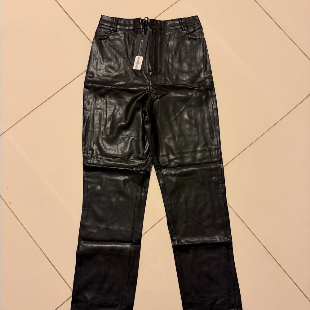 White Fox Boutique Black Faux Leather Pants